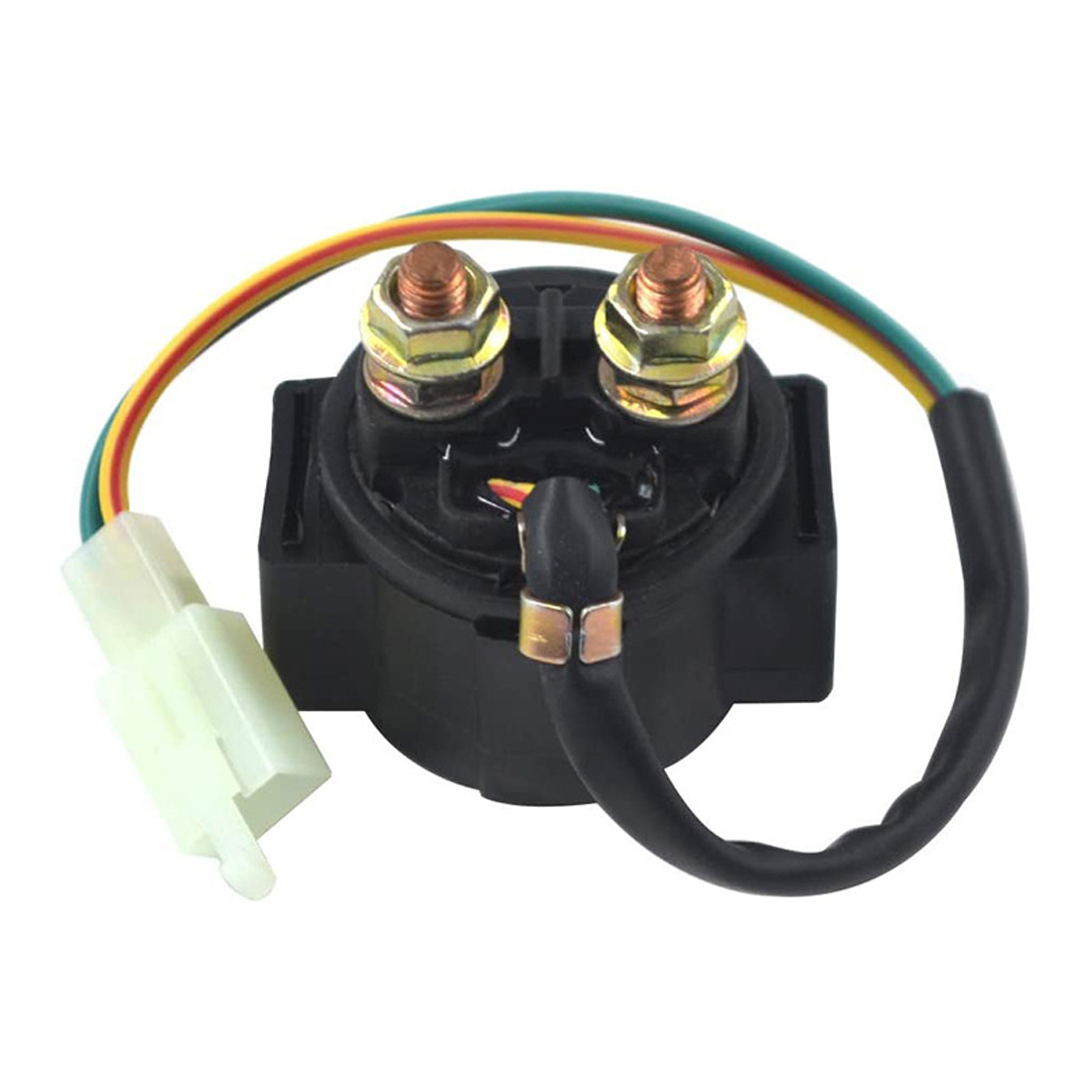 4-Stroke Starter Solenoid Relay Fits for GY6 Arctic Cat HD Plaris Szuki Ymaha Motorcycle Male Plug
